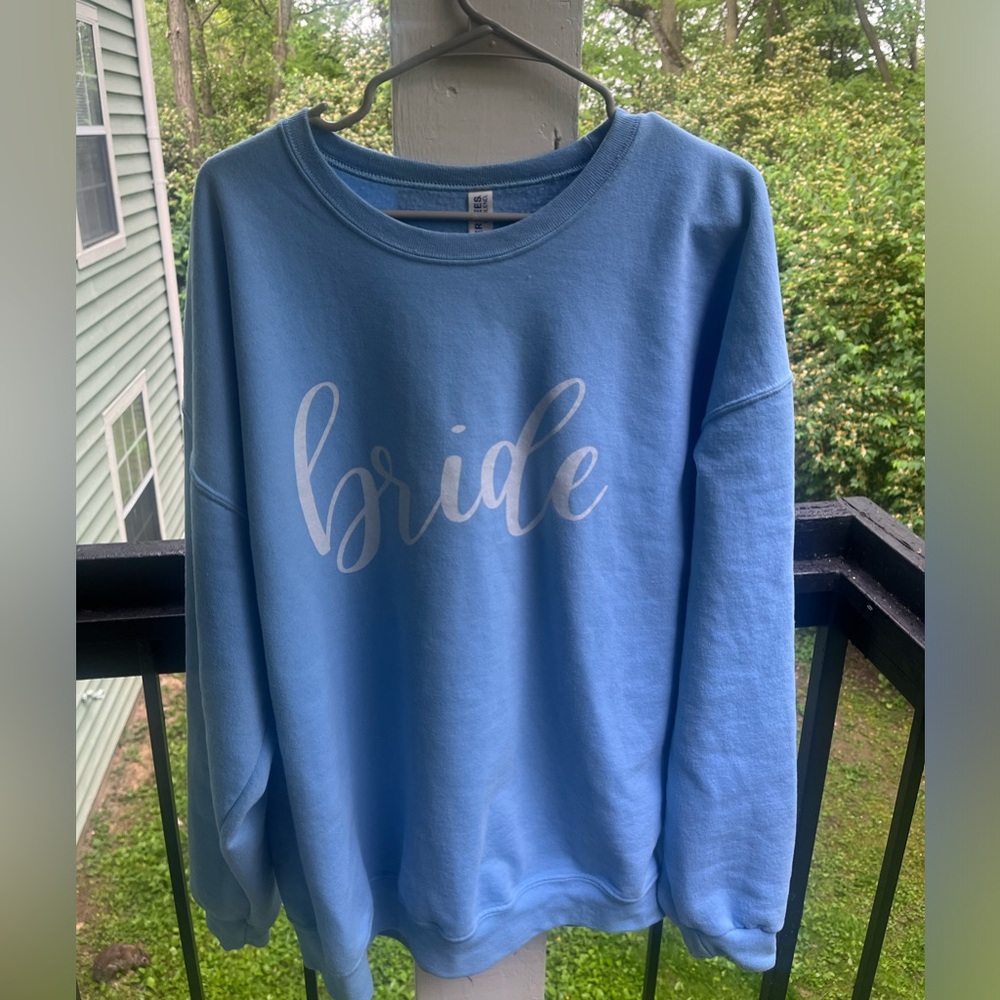 Blue 'Bride' Sweatshirt and ‘I Said Yaaas’ T-shirt Bundle
